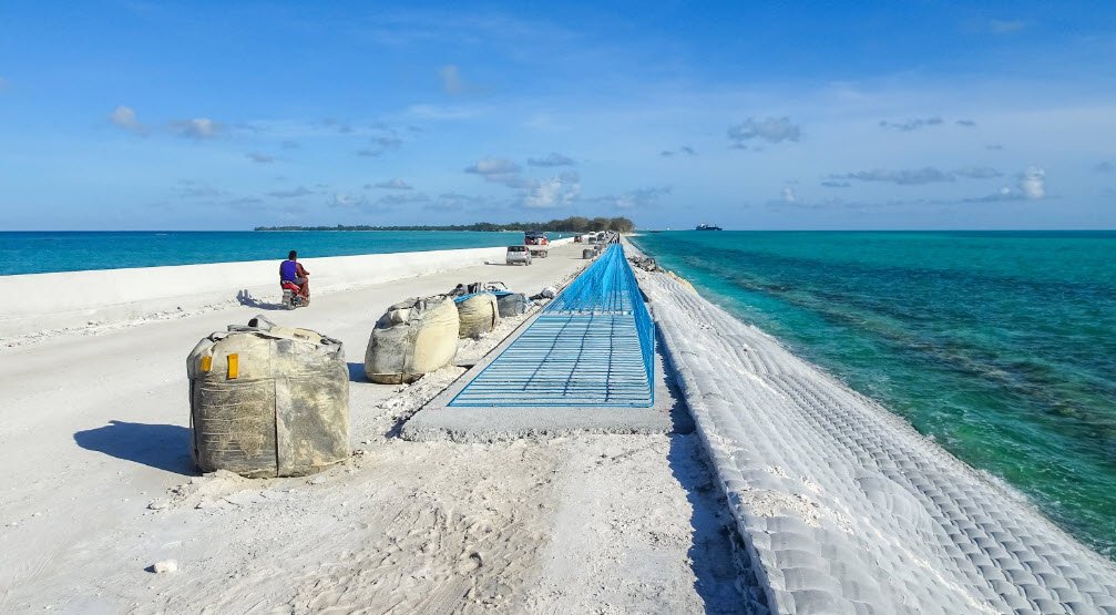 Causeway Between Bairiki and Betio, South Tarawa, Kiribati
